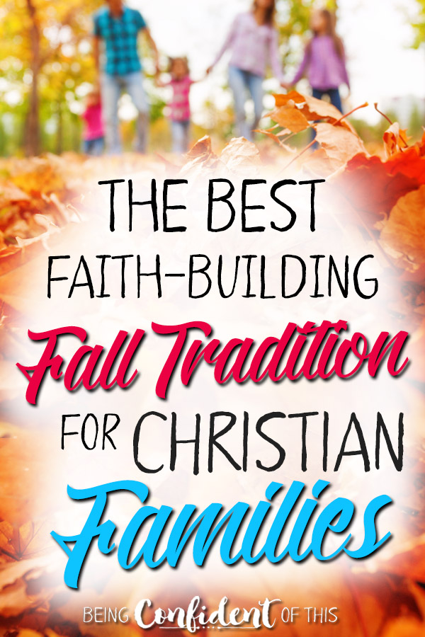 Start a new Fall tradition with your family by using this object lesson to build their faith! #falltradition #fallbucketlist #Christianfamily #discipleship family discipleship | training up kids | purposeful parenting | Christian parenting | family fun | family activity | pumpkin activity | object lesson using pumpkins | object lesson for Fall | Gospel-centered lessons for kids |Being Confident of This