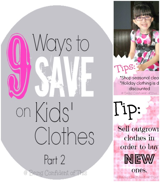 saving on kids' clothes, frugal living, saving money, clothing children, tight budget, single income