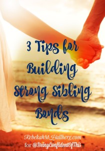 One way to build strong family bonds is to encourage healthy sibling bonds, also. This mom of three shares 3 tips for building strong sibling bonds.