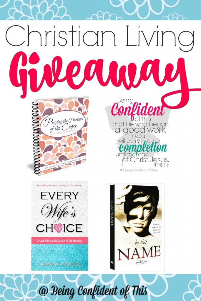 Enter for your chance to win four amazing Christian Living resources!  Christian Living Giveaway at Being Confident of This