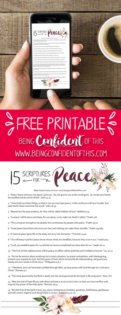 Are you longing for a bit of peace in the holiday hustle? Christian women|Being Confident of This|holidays|busy|overwhelmed|chaos|full schedule|seeking Christ|Bible verses|devotional|encouragement  #peace #Christmas #freeprintable #Bibleverse