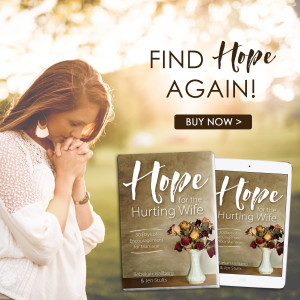 Are you unhappily married but longing for a happy marriage? Even Christian wives struggle during difficult seasons of married life! Hope for the Hurting Wife by Rebekah M. Hallberg and Jen Stults #marriagetips #hope #encouragement #devotional