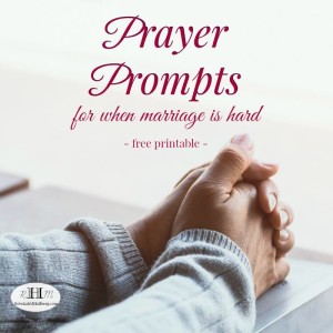 31 prayer prompts for when marriage is hard - free printable to help you focus on intercessory prayer for your marriage. #prayerguide #prayerprintable #prayingwife