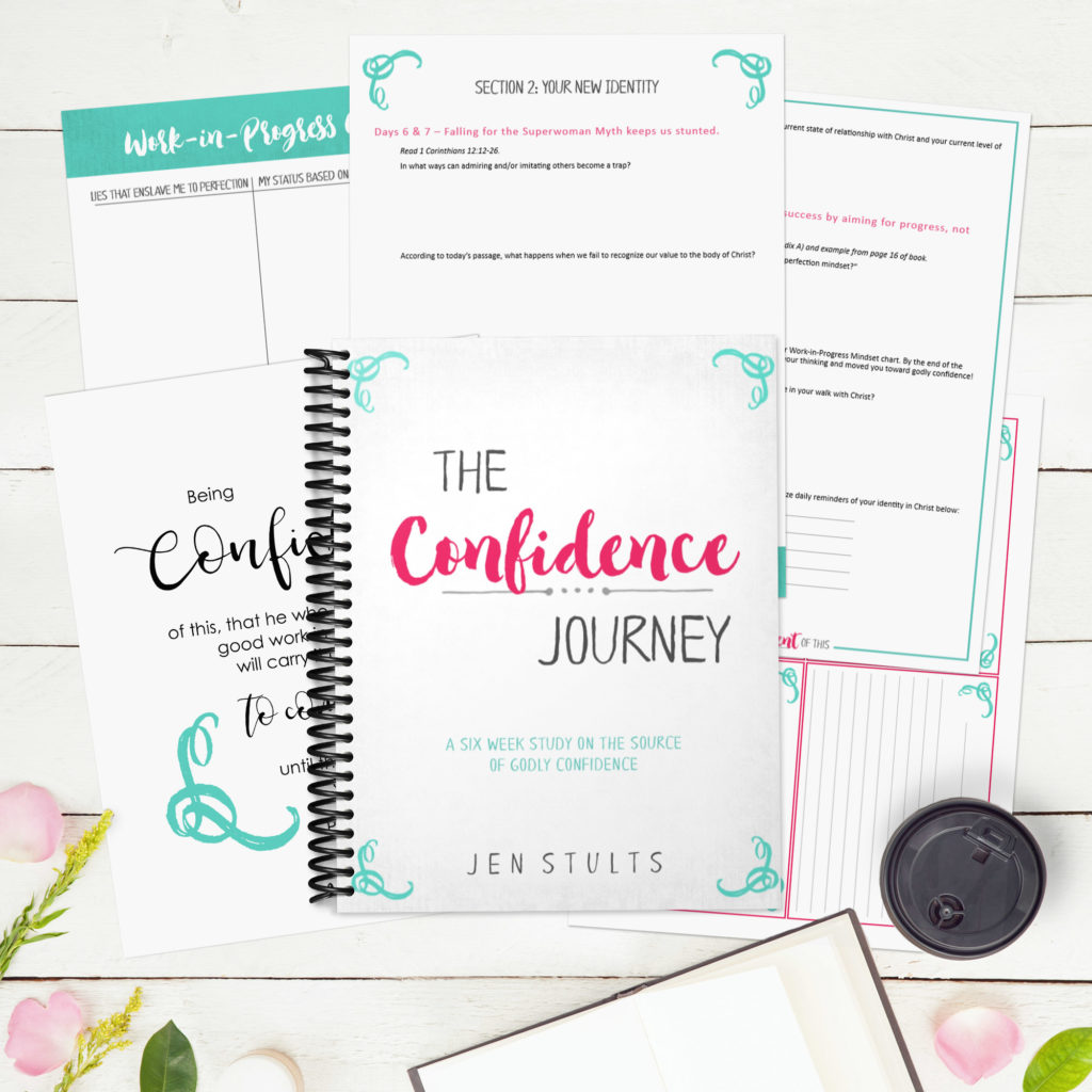 The Confidence Journey online Bible study experience. Study the root of authentic confidence with author Jen Stults this Fall! #biblestudy #onlinebiblestudyforwomen #confidencejourney