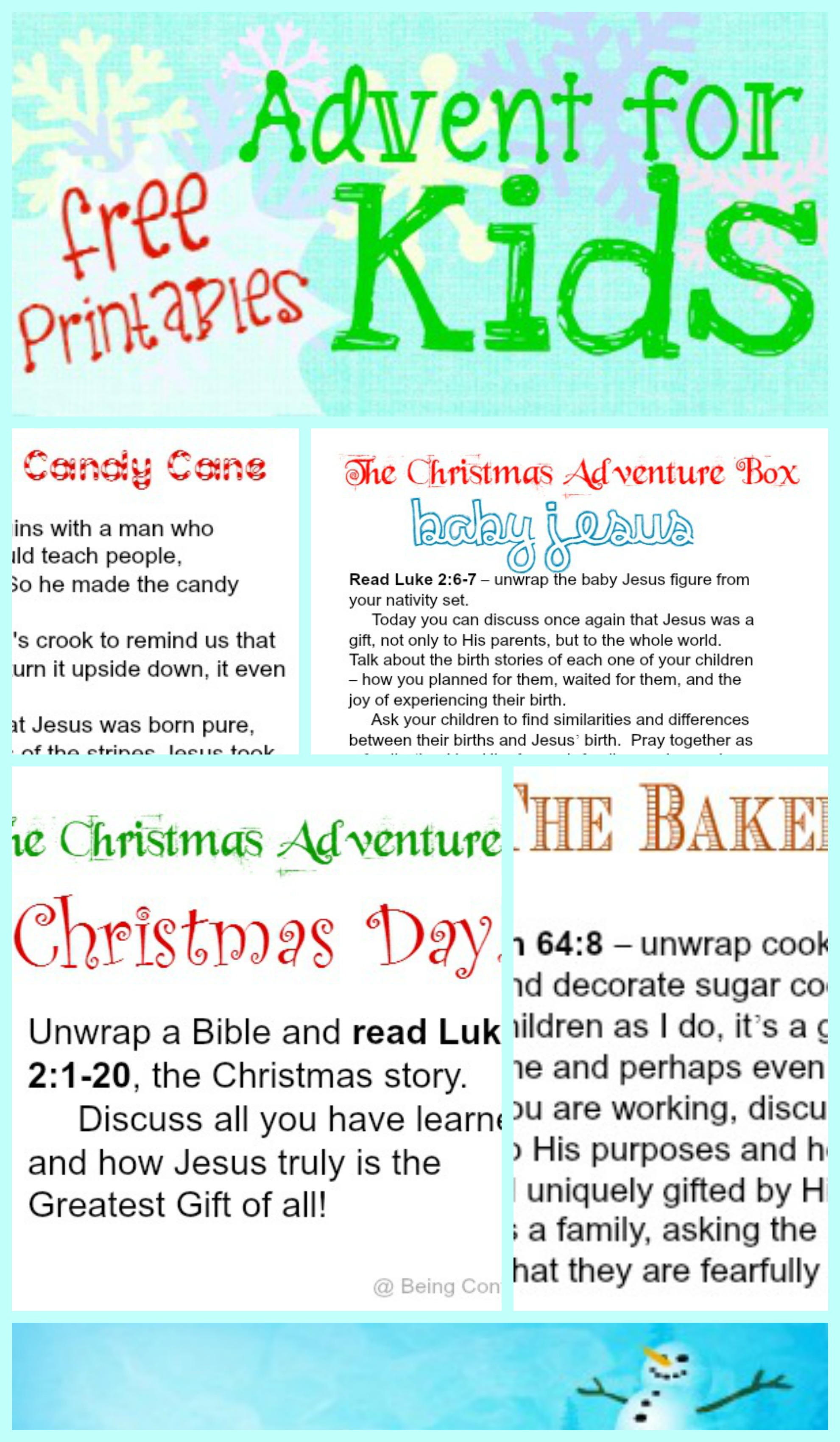 kid-friendly advent printables | being confident of this