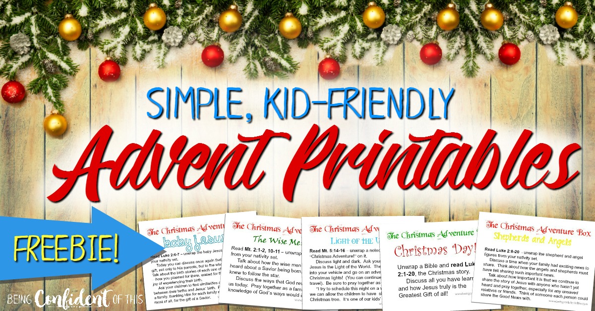 Kid-friendly Advent Printables | Being Confident Of This